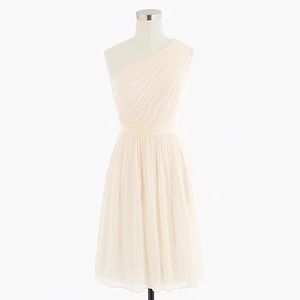 NWT JCrew Kylie silk chiffon one shoulder dress
